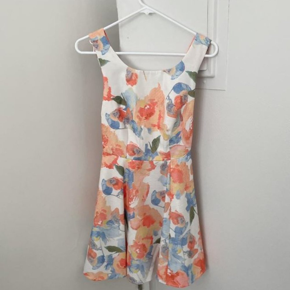 Summer Korean style vintage floral dress 007